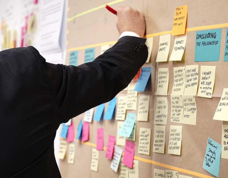image of an office setting strategy session