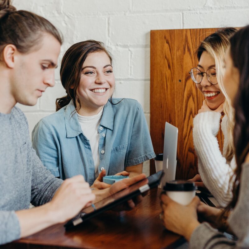 Image of a group of people talking
