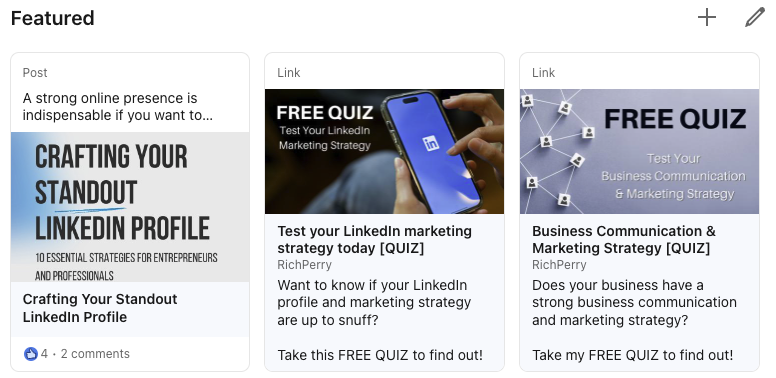 Image of LinkedIn Featured section