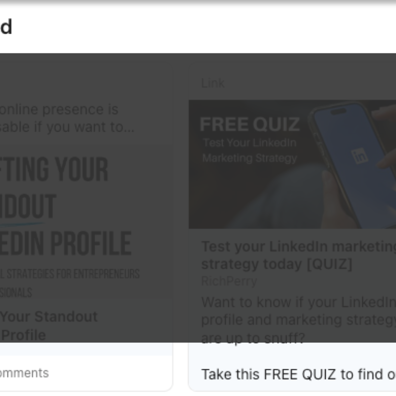 Image of LinkedIn featured section