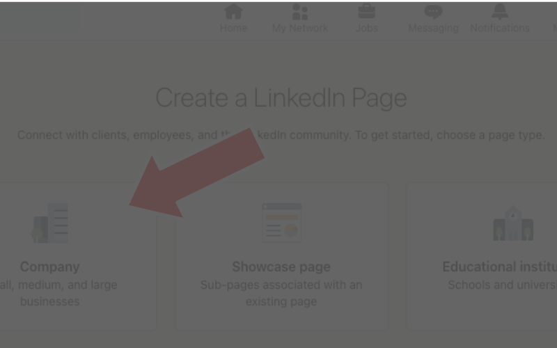 Create LinkedIn company page blog image